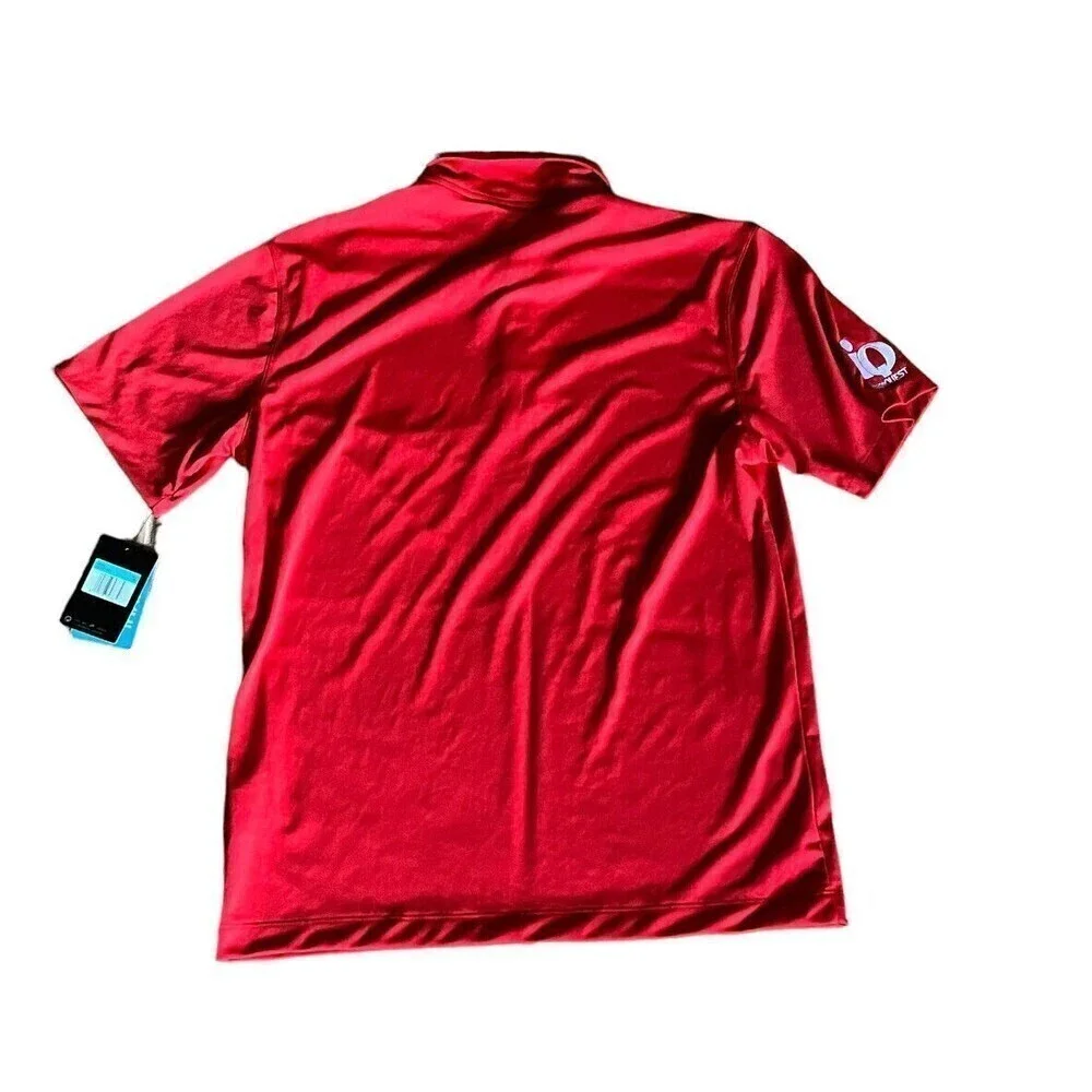 Nike Golf Dri-FIT Red Polo Shirt Men’s M Athletic Rugby Outdoor Performance - Picture 3 of 12